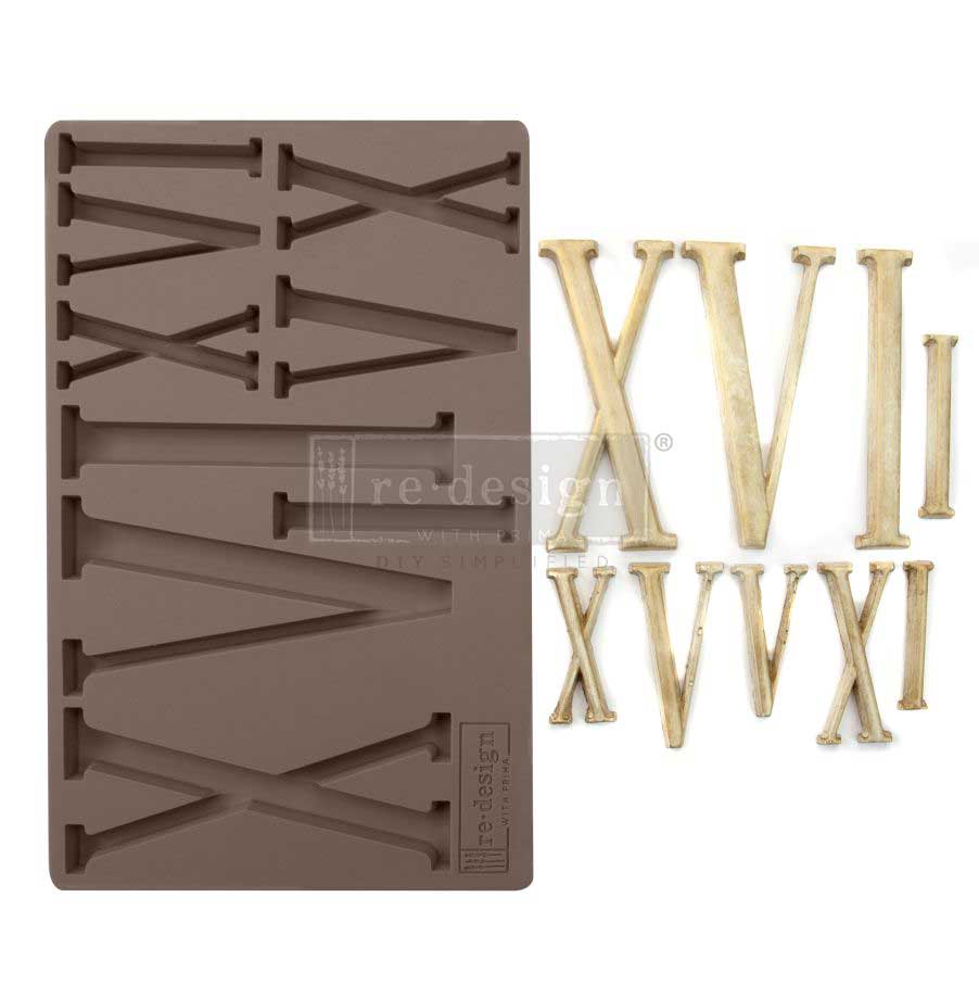 NUMERALS - Decor Mould Re-Design with Prima 5" x 8"