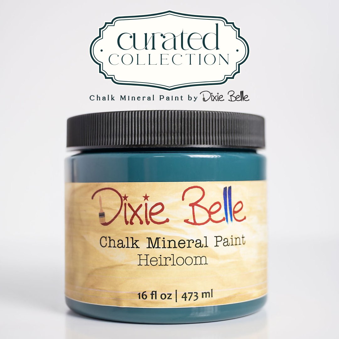 HEIRLOOM - Dixie Belle - A Rich Green Blue Chalk Mineral Paint - 118ml/4oz - 236ml/8oz - 473ml/16oz - 96ml/32oz
