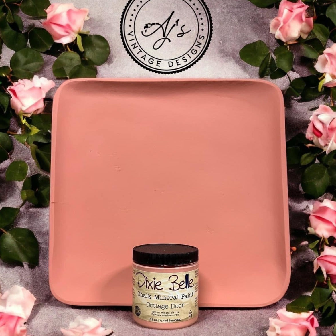 COTTAGE DOOR - Dixie Belle - Dusty Coral Chalk Mineral Paint - 118ml/4oz - 236ml/8oz - 473ml/16oz - 946ml
