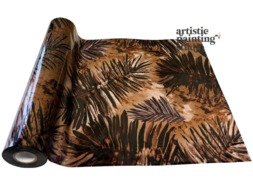 Hazel Palms Semi Transparent Foil - Rub On Premium Foil by APS - Textile Friendly