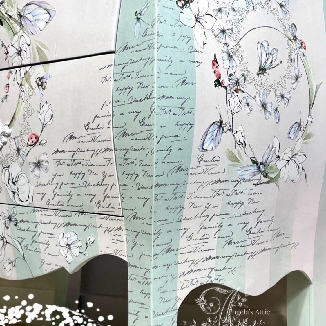 My Diary Silver - 30cm x 30cm x 2 Sheets - Hokus Pokus Rub On Decor Transfer Decal