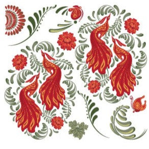 Phoenix - 31.5cm x 30cm x 3 Sheets - Hokus Pokus Rub On Decor Transfer Decal