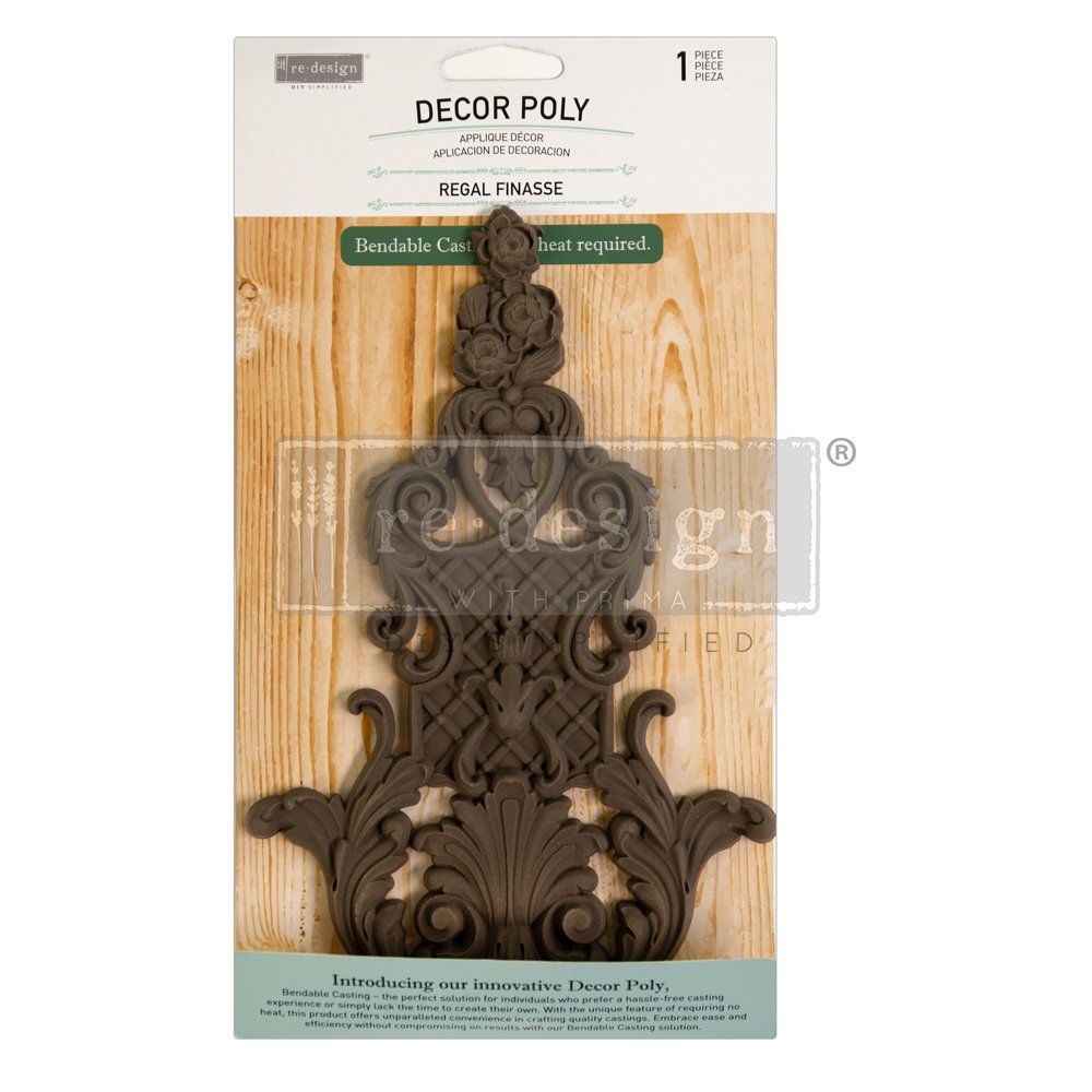 REGAL FINASSE – 20.3cm x 13.2cm x 0.83cm - Flexible Applique Moulding by ReDesign with Prima