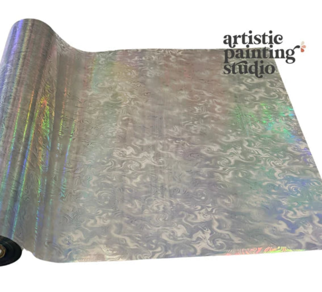 Swirly Twirly Transparent Foil - Rub On Metallic Foil by APS - Textile Friendly