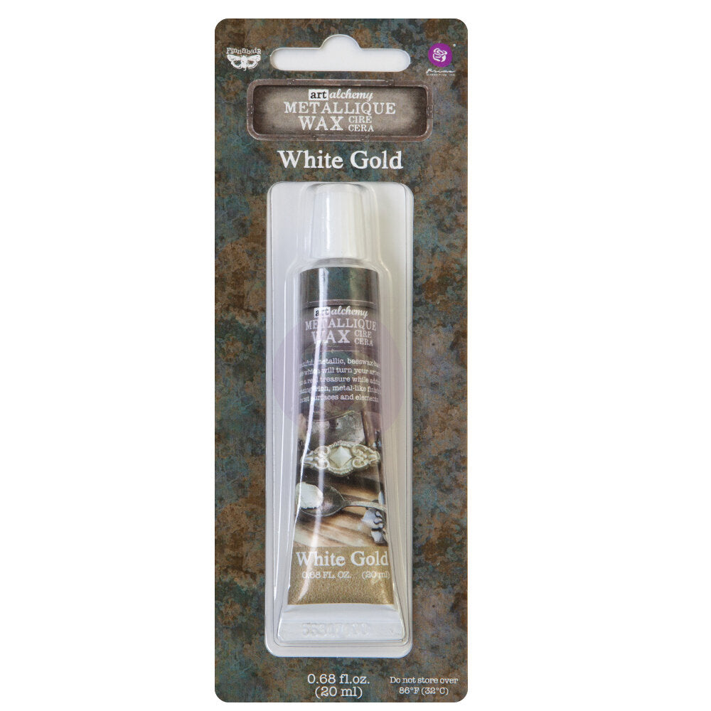 Metallique Decor Wax - WHITE GOLD - Art Alchemy 20ml