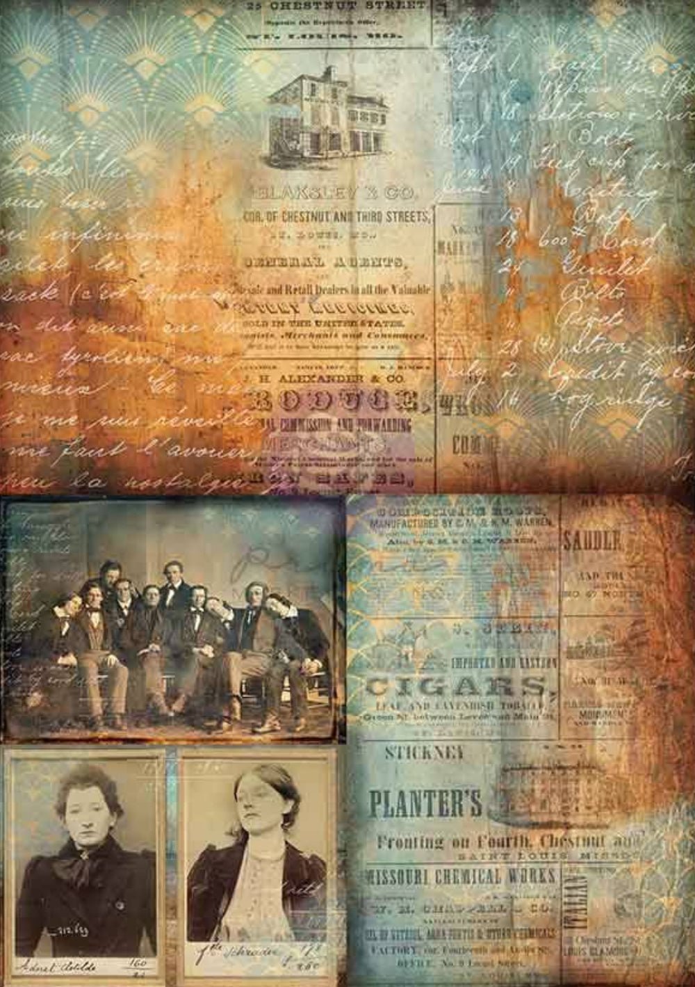 Chestnut Street - Rice Paper for Decoupage– A3 11.7″ X 16.5″ Re-Design with Prima - Decoupage - Baillea's Interiors -