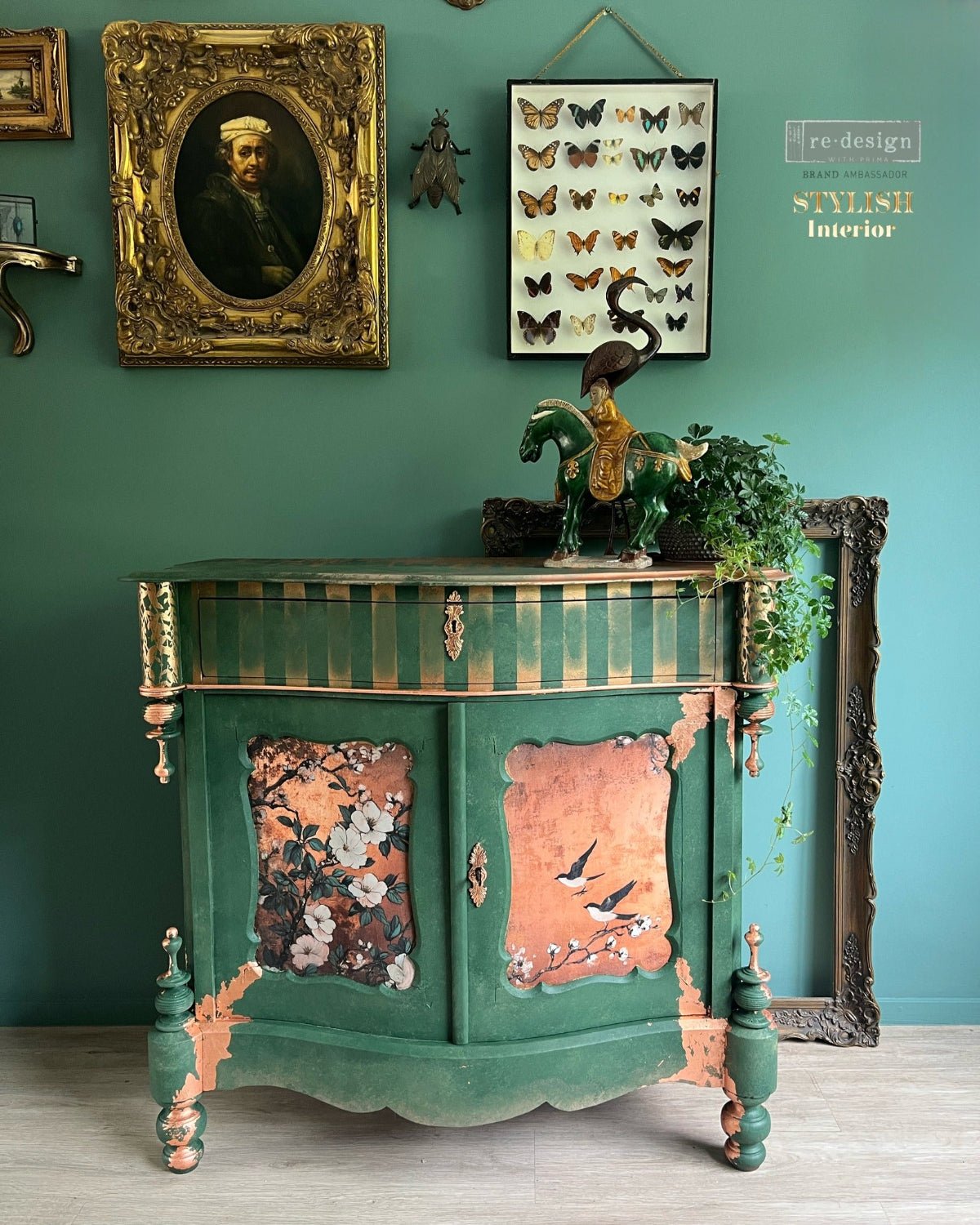 Feathers In The Glow - (reversible) A1 Rice Paper for Decoupage - LARGE - 59.4cm x 84.1cm - Re-Design with Prima - Decoupage - Baillea's Interiors -