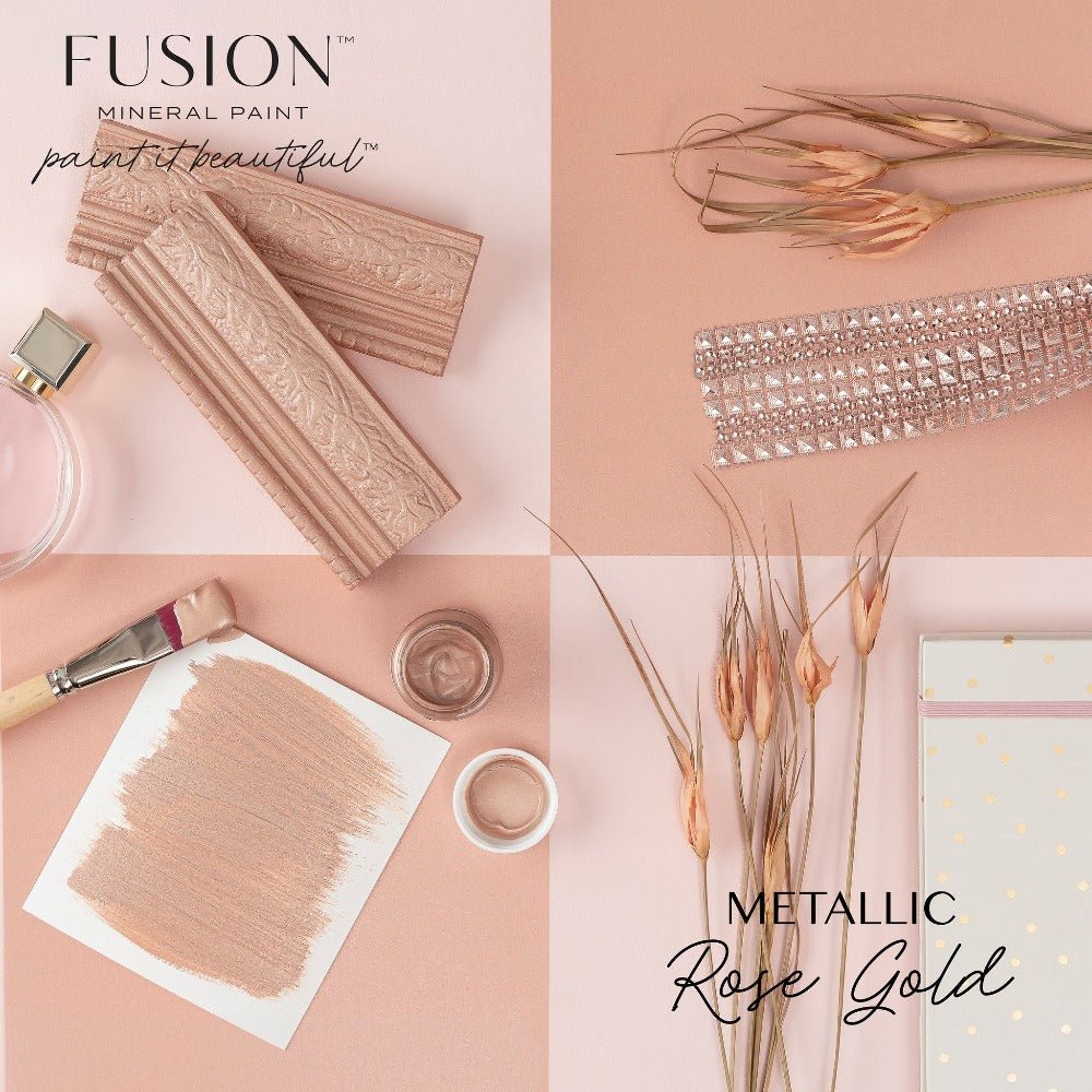 Fusion Metallics - ROSE GOLD - 37ml/250ml - Paint - Metallic - Baillea's Interiors -