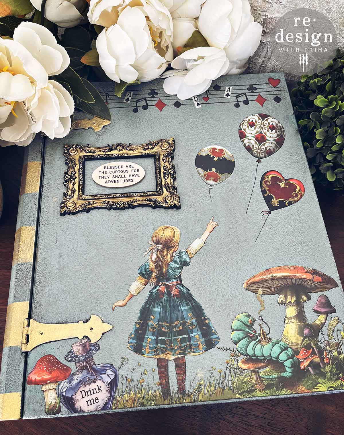 Whimsical Realm - Lost In Wonderland - 3 sheets - 21.5cm x 27.9cm each - Redesign Decor Transfer Decal