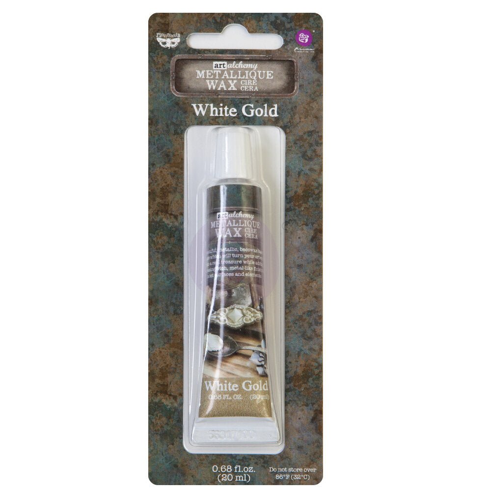 Metallique Decor Wax - WHITE GOLD - Art Alchemy 20ml - Gilding Waxes - Baillea's Interiors -