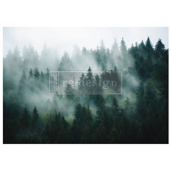 PINE GROVE HUES - A1 Fiber Paper for Decoupage - LARGE - 59.4cm x 84.1cm - Re-Design with Prima