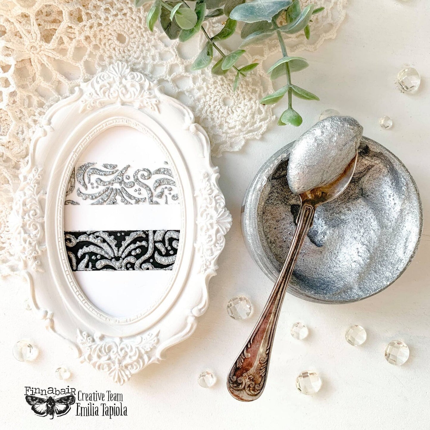 DIAMOND RINGS Jewel Effect Paste, Art Extravagance, Mixed Media - Raised Stencil Medium, 100ml