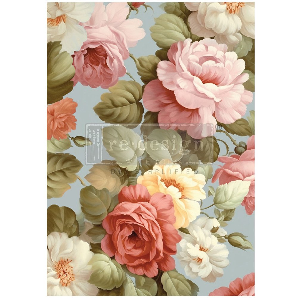 SALON DE LA GALOIRE - A1 Fiber Paper for Decoupage - LARGE - 59.4cm x 84.1cm - Re-Design with Prima