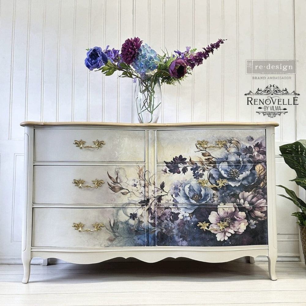 SERENE SHADOWS- A1 Fiber Paper for Decoupage - LARGE - 59.4cm x 84.1cm - Re-Design with Prima