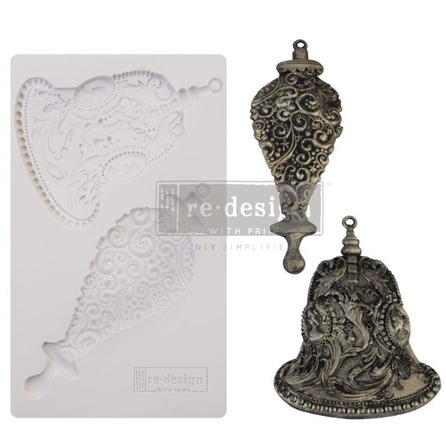 SLIVER BELLS - Decor Mould Re-Design with Prima 8" x 5" - Moulds - Baillea's Interiors -