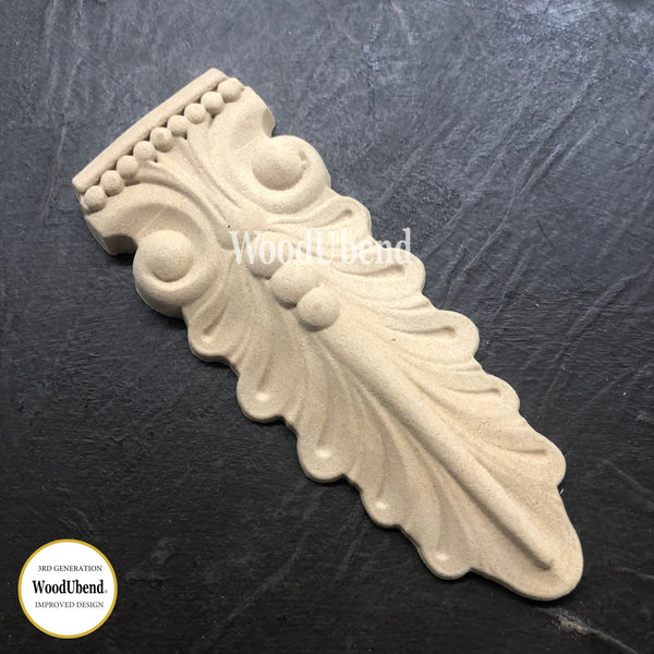 DECORATIVE CORBEL 6 x 2 cms Decorative Antique Moulding Applique WoodUbend #0126