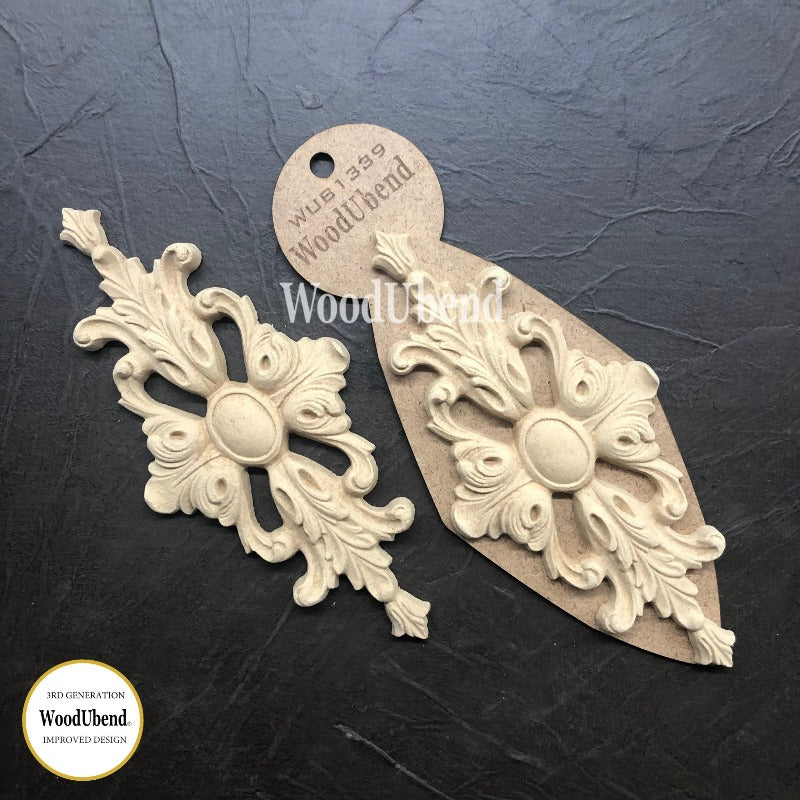 CENTERPIECE Decorative Antique Moulding Applique WoodUbend 1339 Media 1 of 2