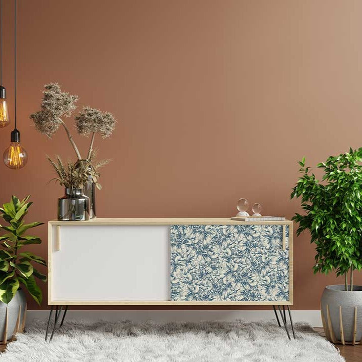 BLUE WALLPAPER - A1 Rice Paper for Decoupage - LARGE - 59.4cm x 84.1cm - Re-Design with Prima