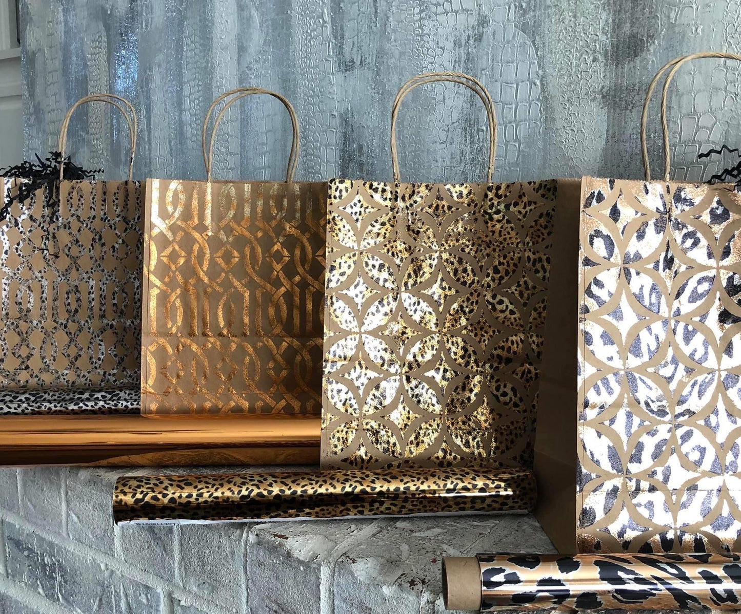 WILD LEOPARD LARGE SPOT - Gold - Rub On Metallic Foil by APS - Textile Friendly