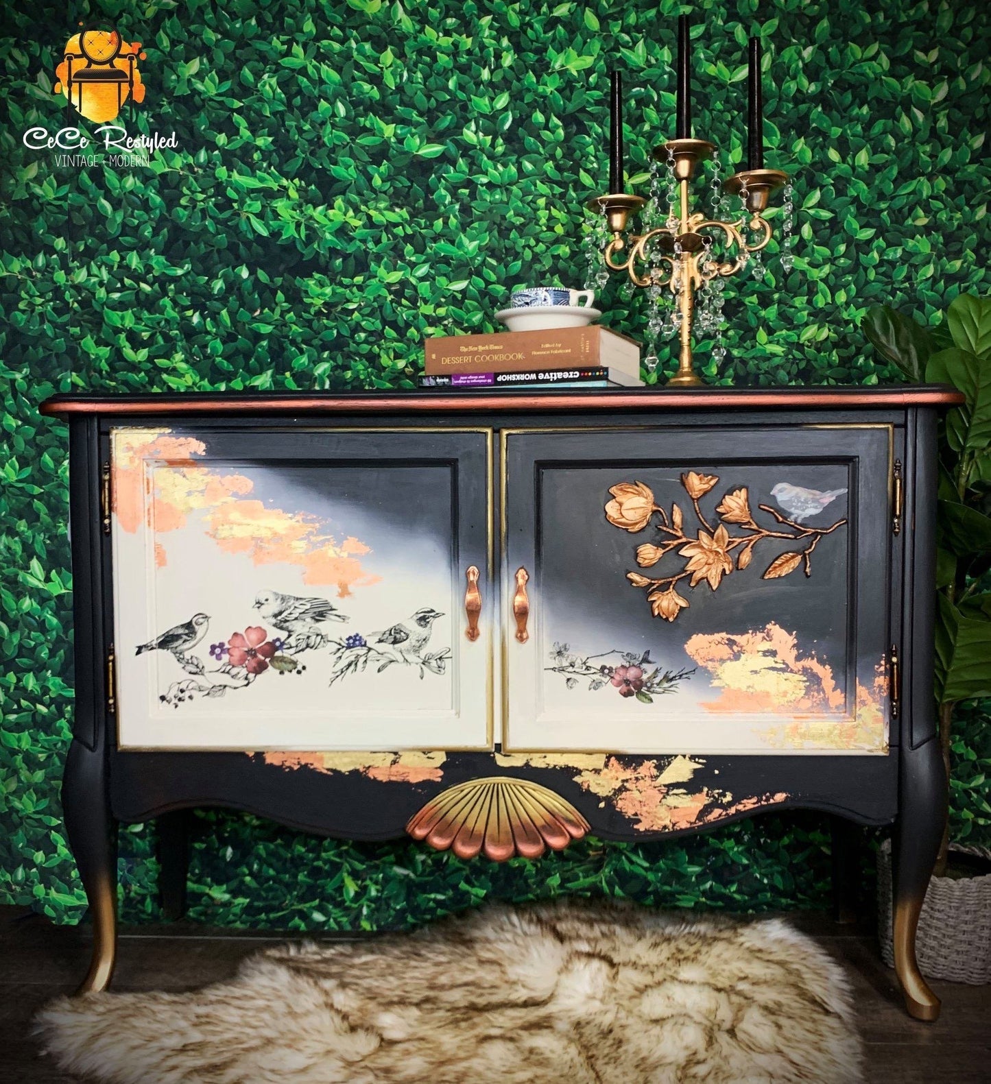 FOREST FLORA Decor Mould Re-Design with Prima 8" x 5"