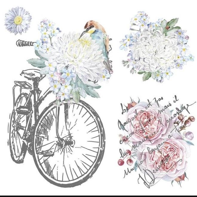 WELCOME TO MY VILLAGE - 31.5cm x 30cm x 3 Sheets - Hokus Pokus Rub On Decor Transfer Decal