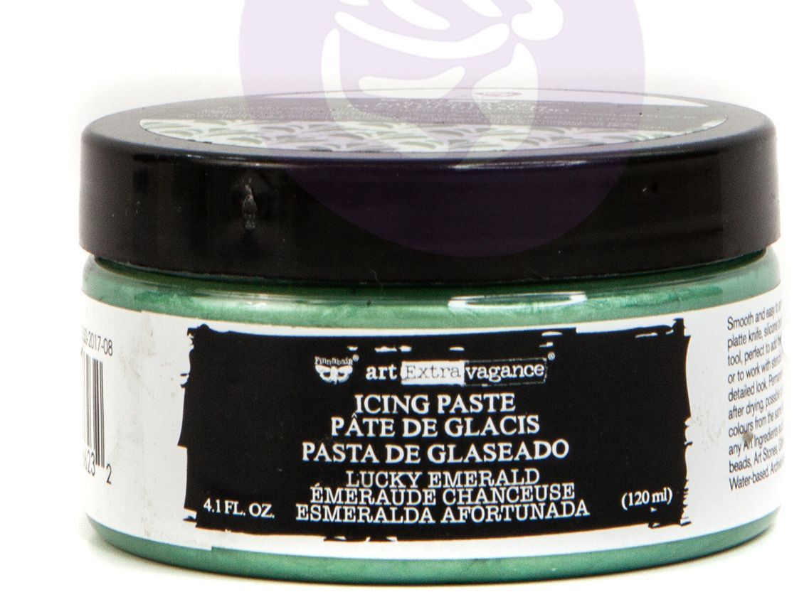 LUCKY EMERALD Metallic Icing Chalk Paste, Art Extravagance, Mixed Media - Raised Stencil Medium, 120ml