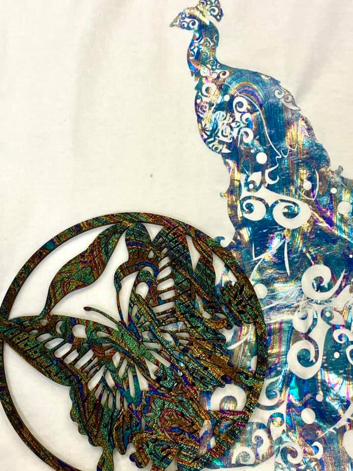 WILD LEOPARD SMALL SPOT - Silver- Rub On Metallic Foil by APS - Textile Friendly