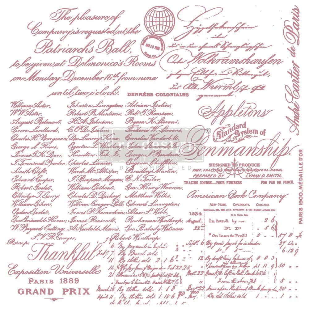 CLEAR CLING DECOR STAMP - Handwritten Note - ReDesign with Prima - 1 piece