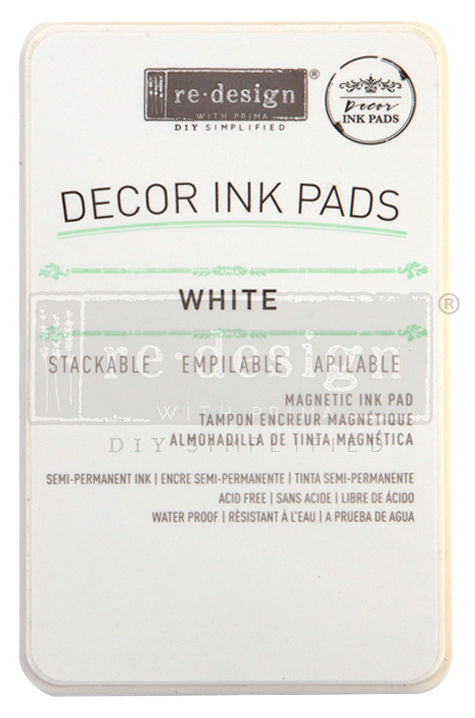 DECOR INK PADS & REFILLS - White - ReDesign with Prima