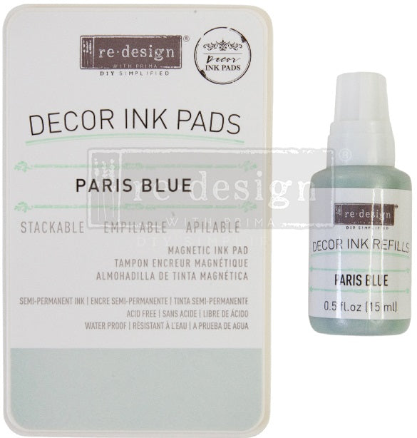 Decor Ink Pads and Refills - Paris Blue - ReDesign with Prima