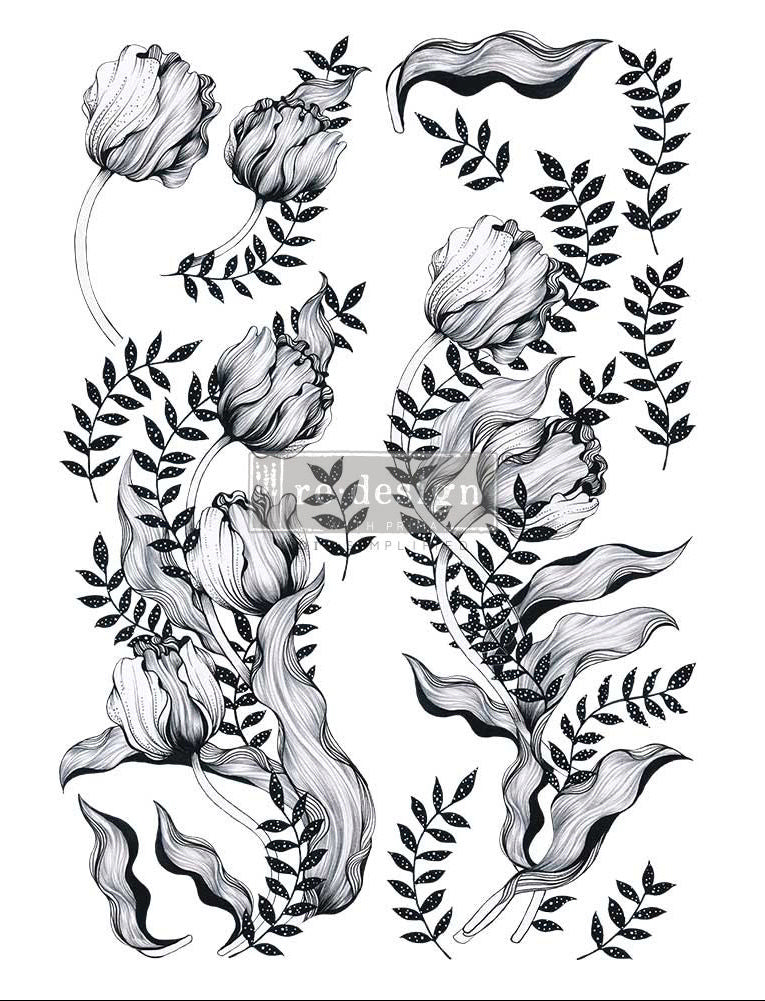 MONO TULIP - 24" x 35" - Redesign Decor Transfer Decal