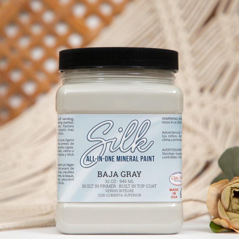 BAJA GRAY Silk All-In-One Mineral Paint - 118ml - 473ml - 946ml Dixie Belle Paint - Paint - All In One - Baillea's Interiors -