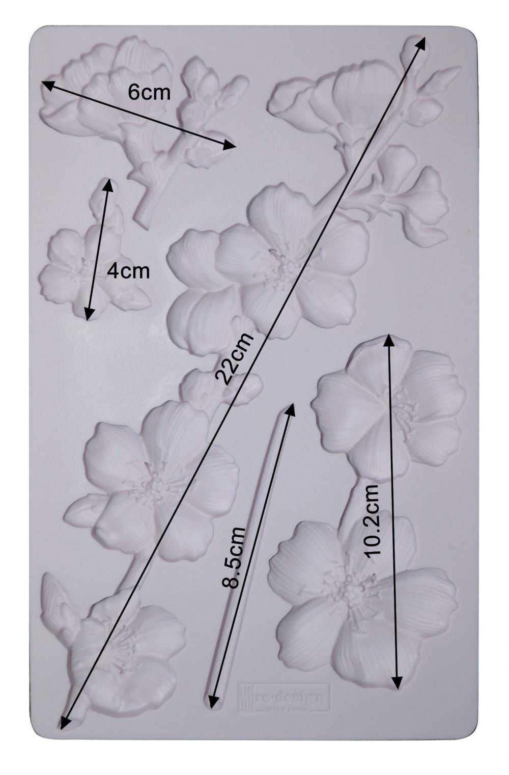 BOTANICAL BLOSSOMS Decor Mould Re-Design with Prima 8" x 5" - Moulds - Baillea's Interiors -