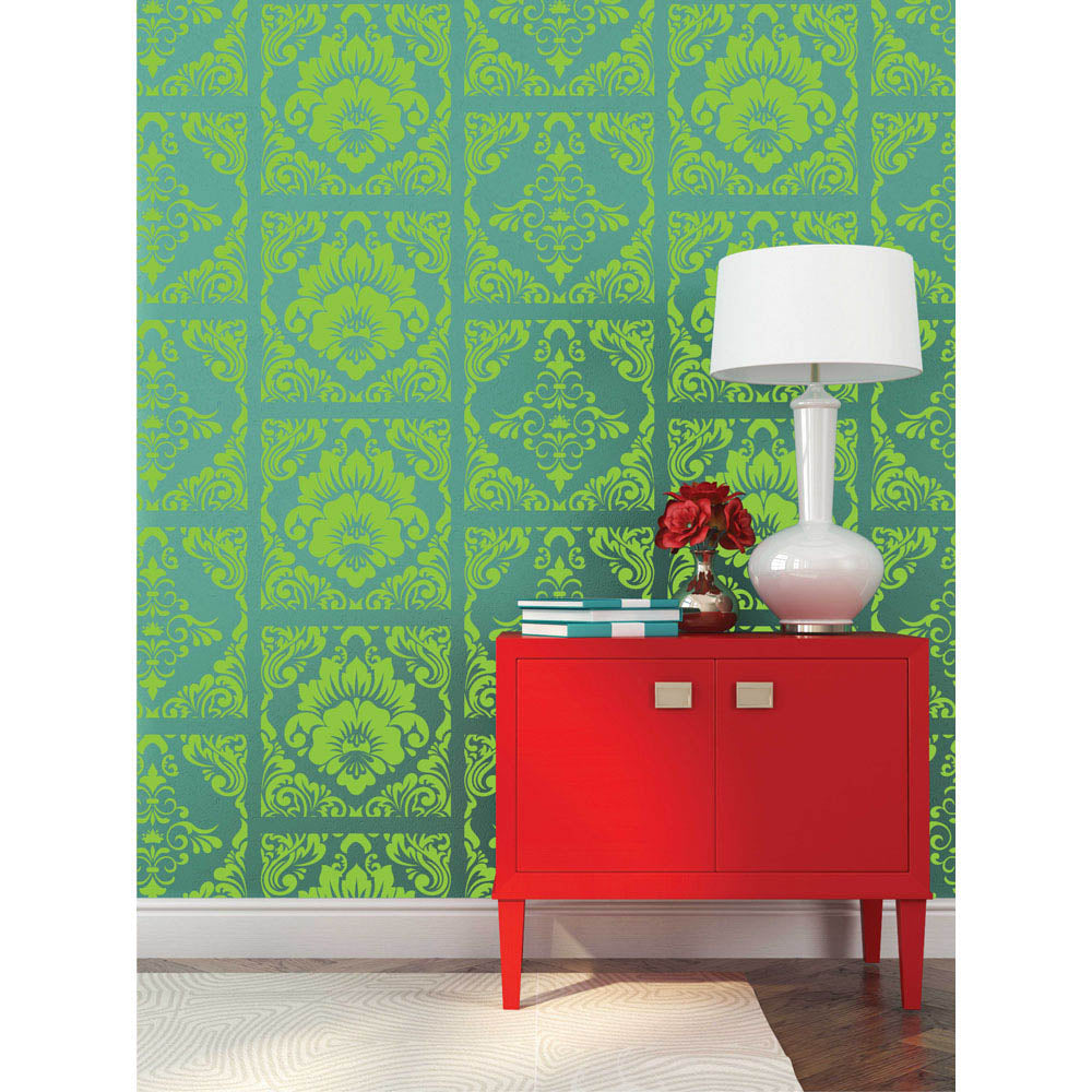 DAMASK ELEMENT - 5 Part Decor Stencils 30.5cm x 30.5cm each by ReDesign with Prima