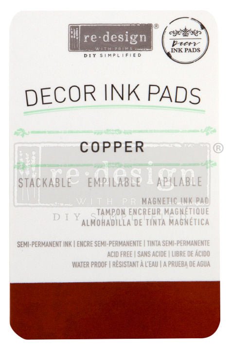 Decor Ink Pads and Refills - Copper- ReDesign with Prima - Stamp - Baillea's Interiors -
