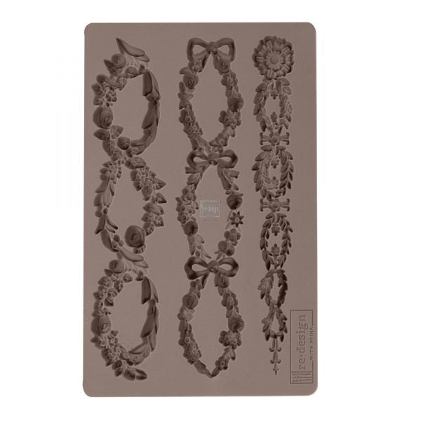 FLORAL CHAIN Decor Mould Re-Design with Prima 8" x 5" - Moulds - Baillea's Interiors -