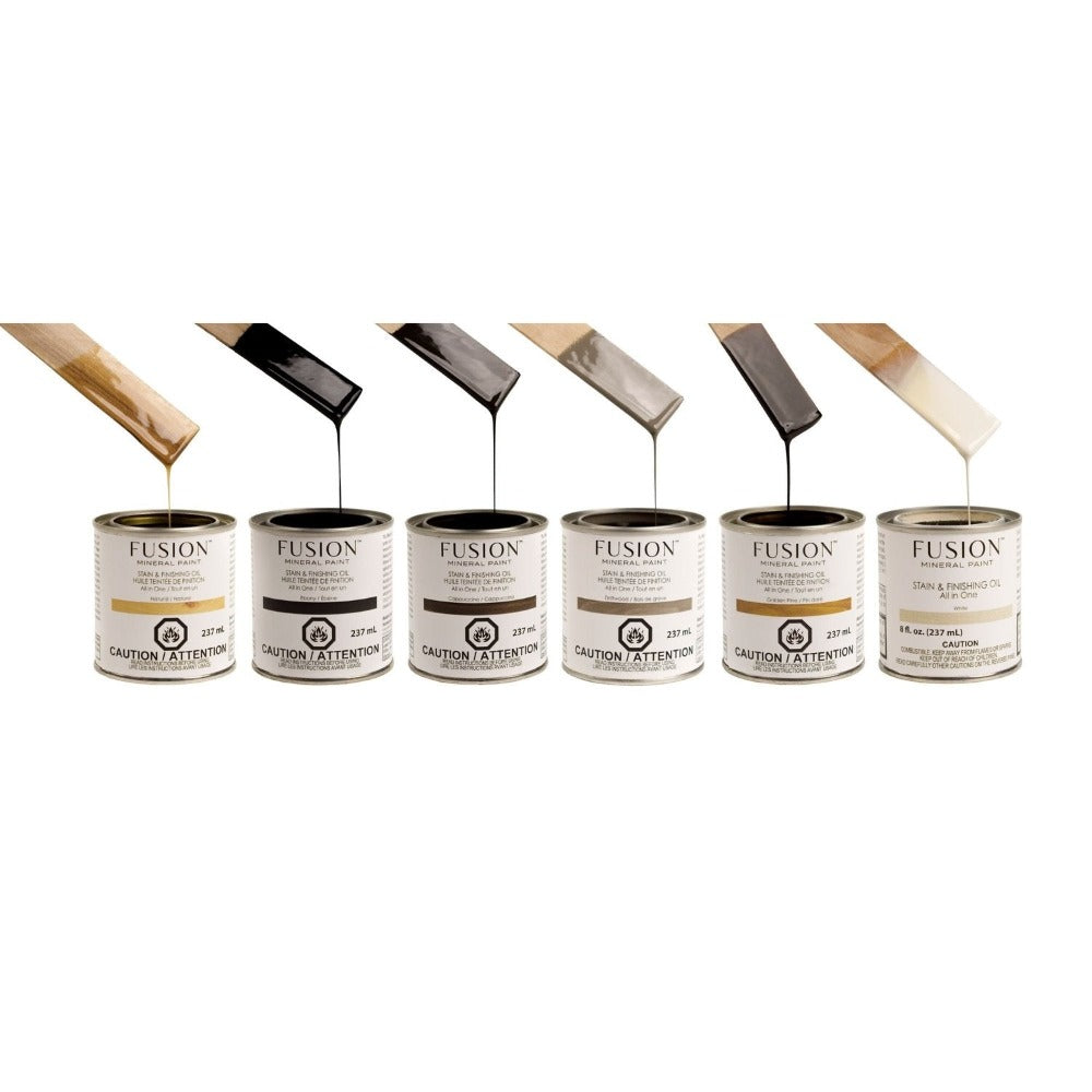 STAIN AND FINISHING OIL - Cappuccino- All In One - Fusion 237 ml