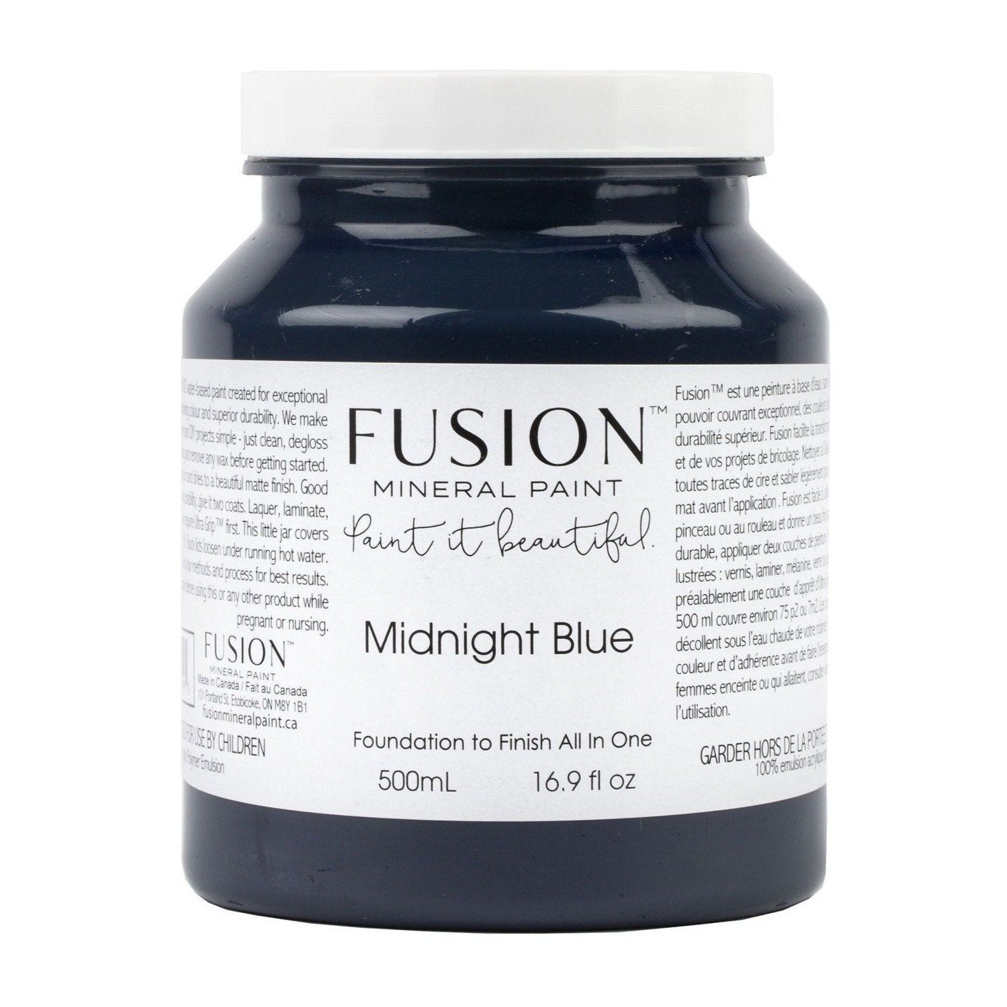 MIDNIGHT BLUE Fusion Mineral Paint 37ml, 500ml Baillea's Interiors
