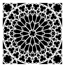 STONE ROSETTE Stencil - 40cm X 40cm