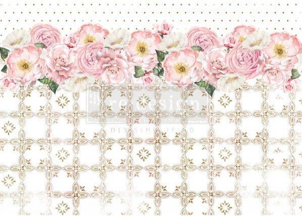 TRANQUIL BLOOM - Rice Paper for Decoupage– 11.5″ X 16.25″ Re-Design with Prima - Decoupage - Baillea's Interiors -