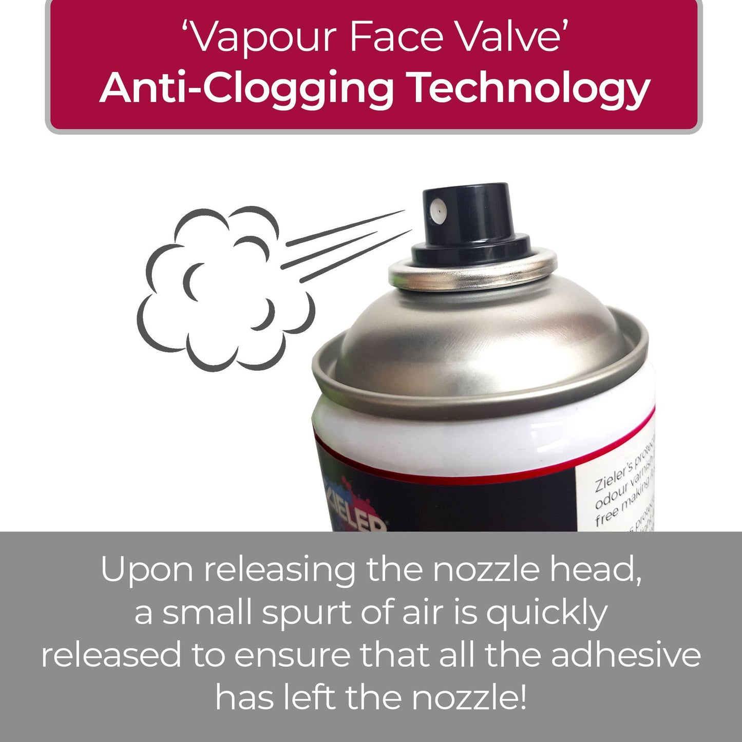 Repositionable Adhesive Mount Spray 400ml - by Zieler (UK ONLY)