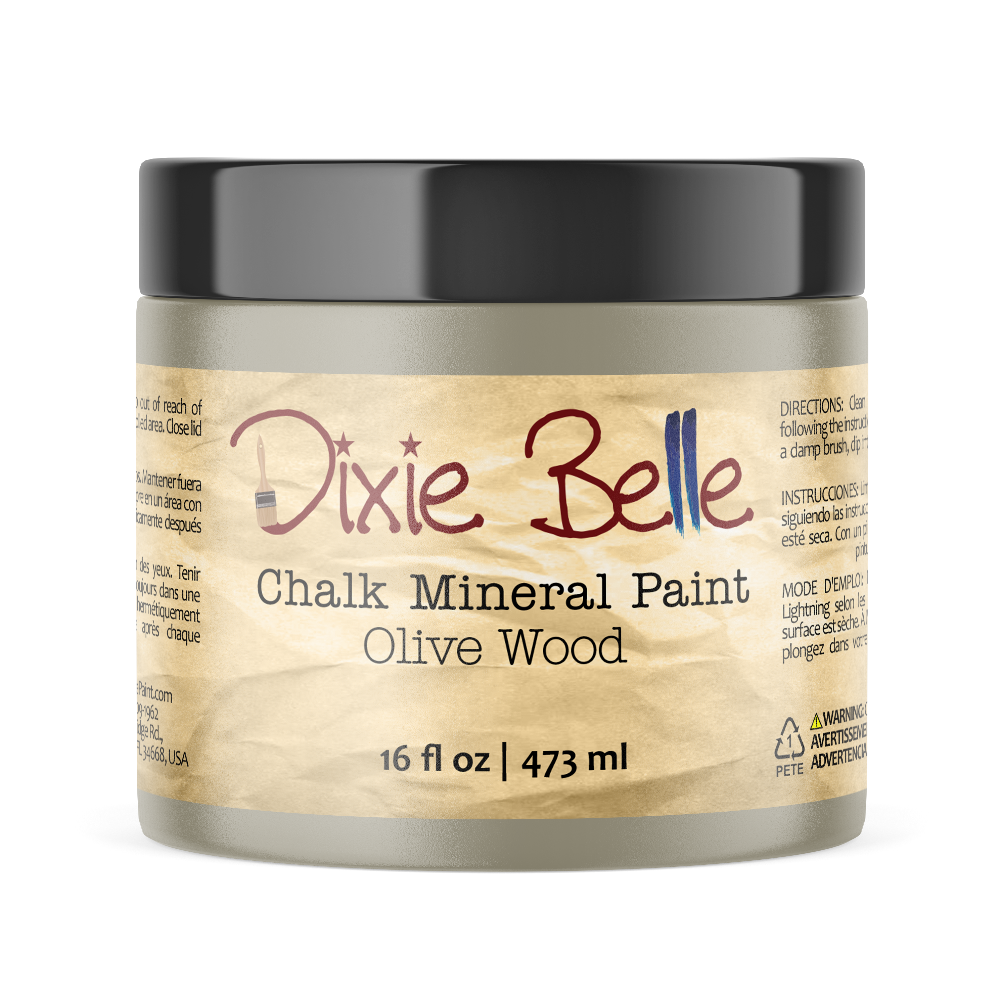 OLIVE WOOD - Dixie Belle -  Muted Green Chalk Mineral Paint - 118ml/4oz - 236ml/8oz - 473ml/16oz - 96ml/32oz