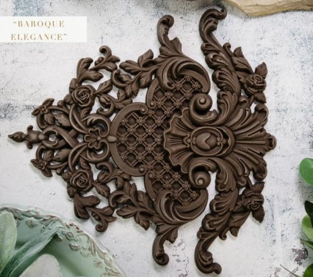 BAROQUE ELEGANCE – 25.4cm x 25.1cm x 1.2cm - Flexible Applique Moulding by ReDesign with Prima