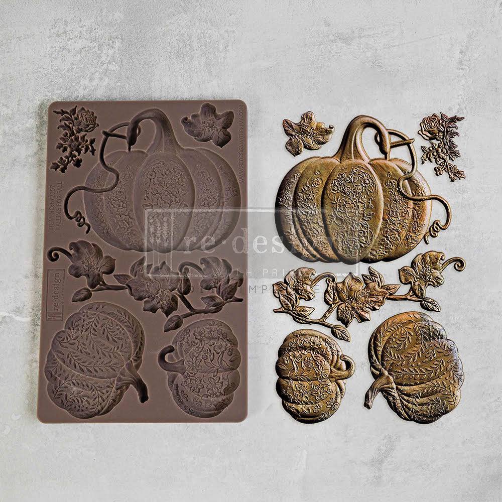 FALLING FOR FALL - Decor Mould Re-Design with Prima 8" x 5"