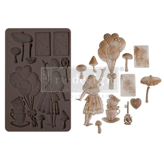 Whimsy Craft Chronicles - Wonderland Collection - Decor Mould Re-Design with Prima 8" x 5"