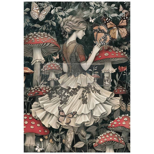 A1 Fiber Paper for Decoupage - Enigmatic Realm - Lost In Wonderland - 59.4cm x 84.1cm - Re-Design with Prima