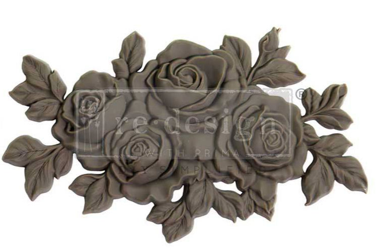 Timeless Petals  – 12.1cm x 20.3cm - Roses Applique Moulding by ReDesign with Prima