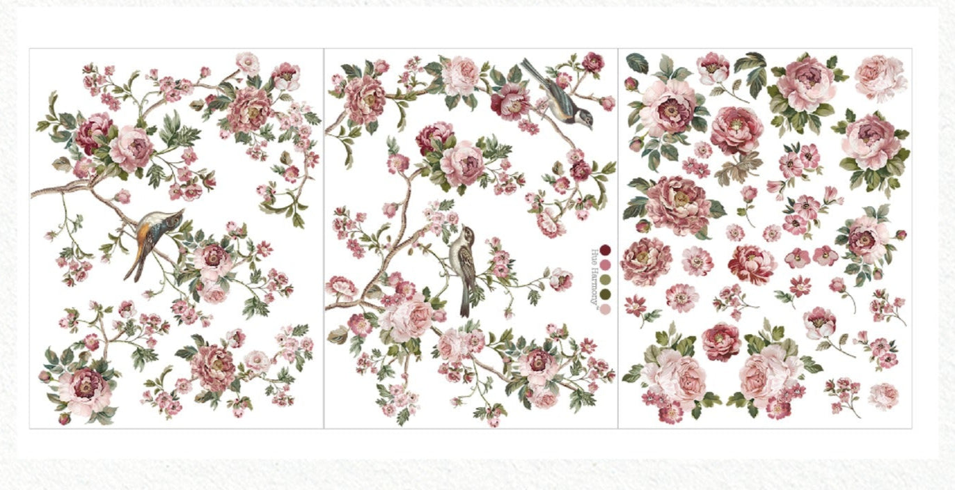 Enchanted Grove - 3 sheets - 21.5cm x 27.9cm each  - Redesign Decor Transfer Decal