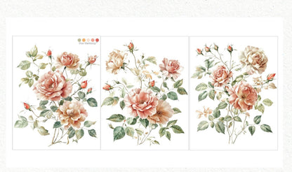 Gentle Symphony - 3 sheets - 21.5cm x 27.9cm each  - Redesign Decor Transfer Decal