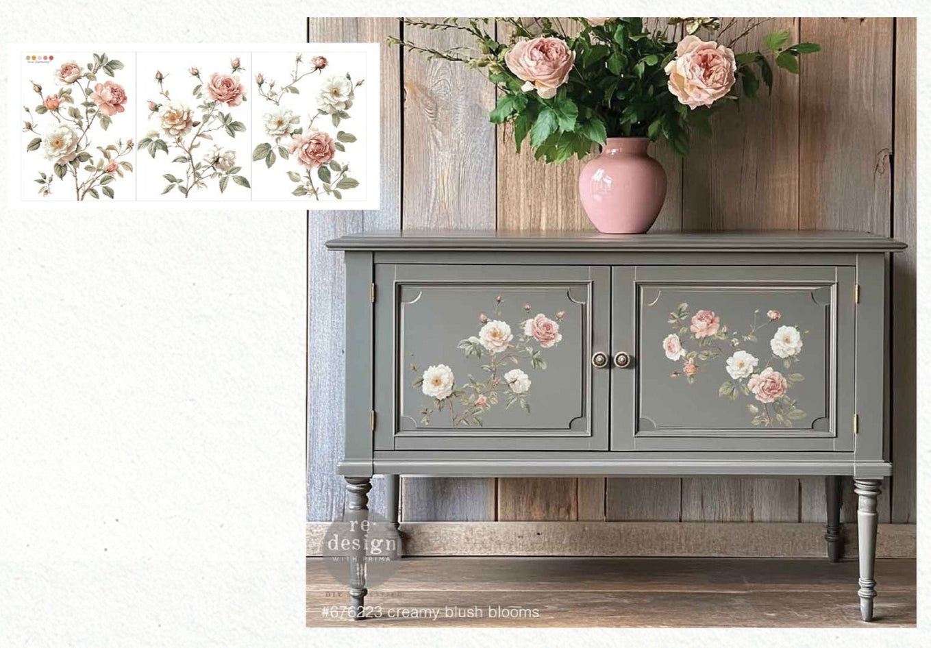 Gentle Symphony - 3 sheets - 21.5cm x 27.9cm each  - Redesign Decor Transfer Decal